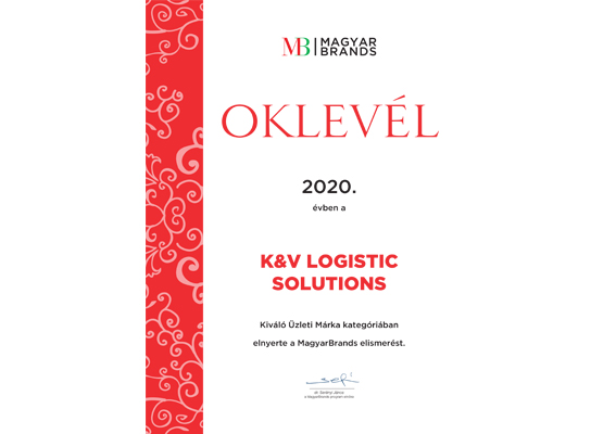 Ötszörös MagyarBrands díjas a K&V Kft.