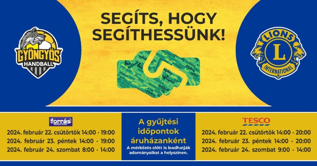 Jótékonysági gyűjtést támogatunk